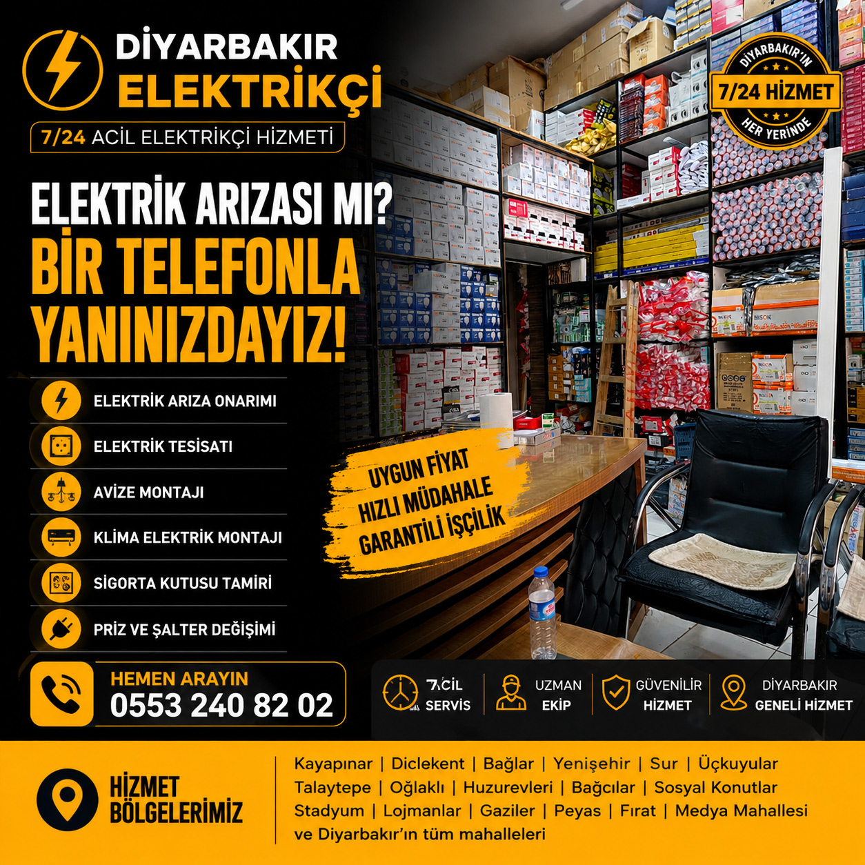 Diyarbakır Elektrikçi Hizmetleri